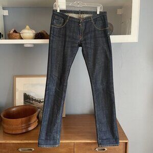 Dsquared2 Vintage Low Rise Slim Straight Jeans Whale Logo Size 44